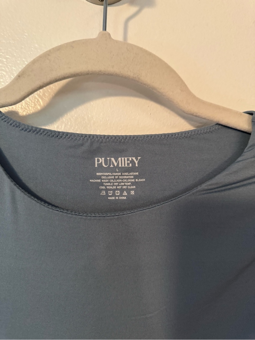 Pullover Long-Sleeve Bodysuit in Dusty Blue - Picture 3 of 3
